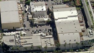 An aerial shot of Raleigh Studios